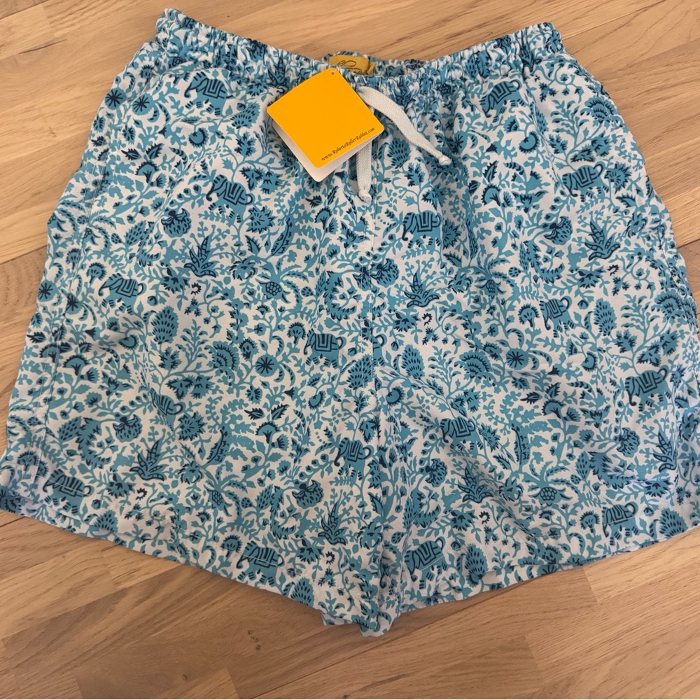 Roberta Roller Rabbit Arlo Swim Shorts in Turquoise Floral
